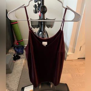 Maroon Suede Tank